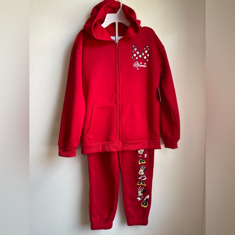 Disney Red Minnie Mouse Two-Piece Hoodie & Jogger Set 14L